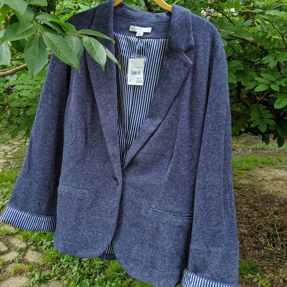 Ladies Large Denim look stretch jacket